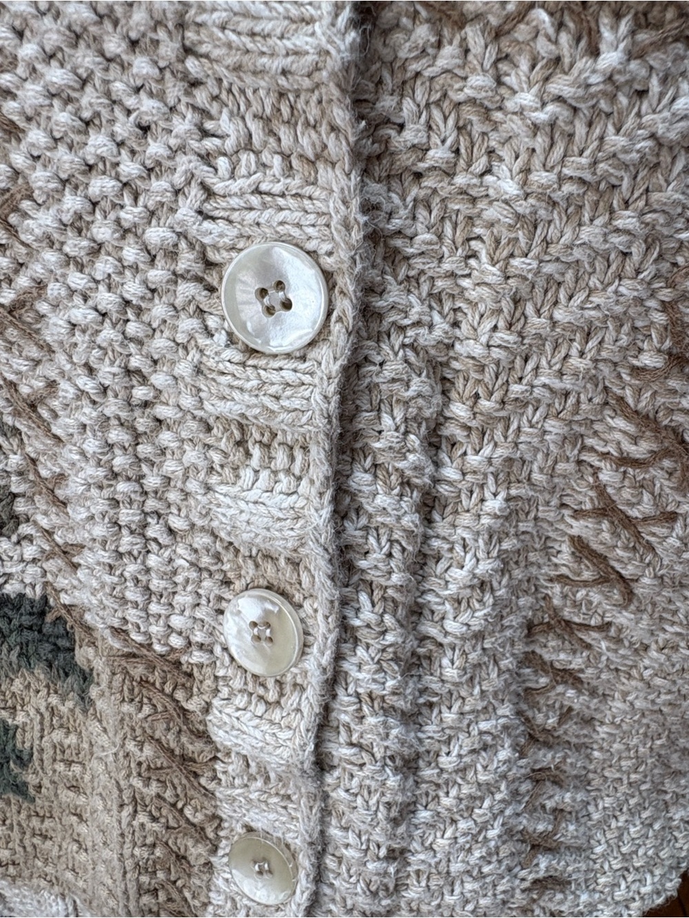 👻SOLD👻Cleo Floral Patchwork Knit Cardigan - Picture 5 of 10